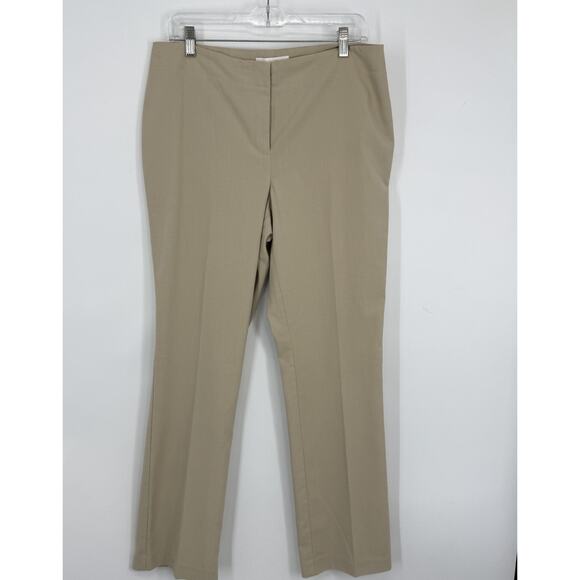 Chicos 1.5 Flat Front Dress Pants size Medium Tan 29" inseam Taper Leg - Picture 8 of 8